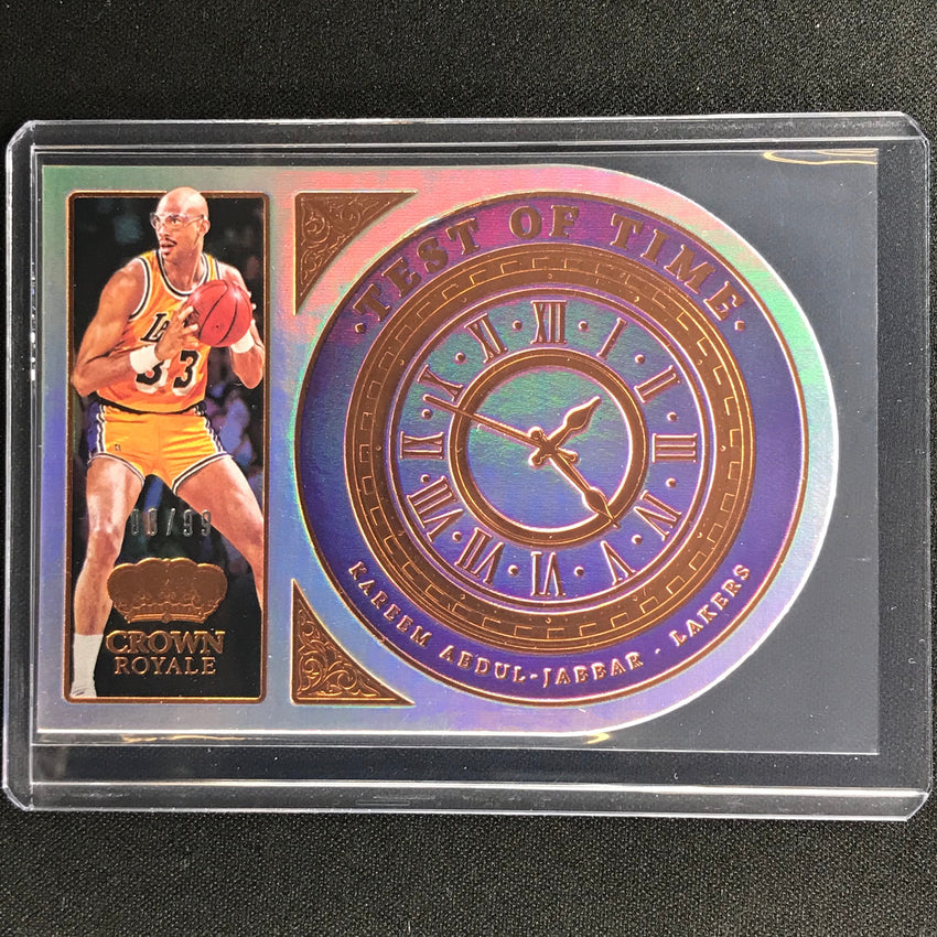 2021-22 Crown Royale Kareem Abdul-jabbar Test Of Time Die-cut 8/99