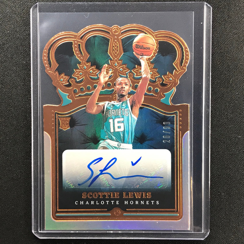 2021-22 Crown Royale Scottie Lewis Rookie Crown Autographs Die-cut 26/99