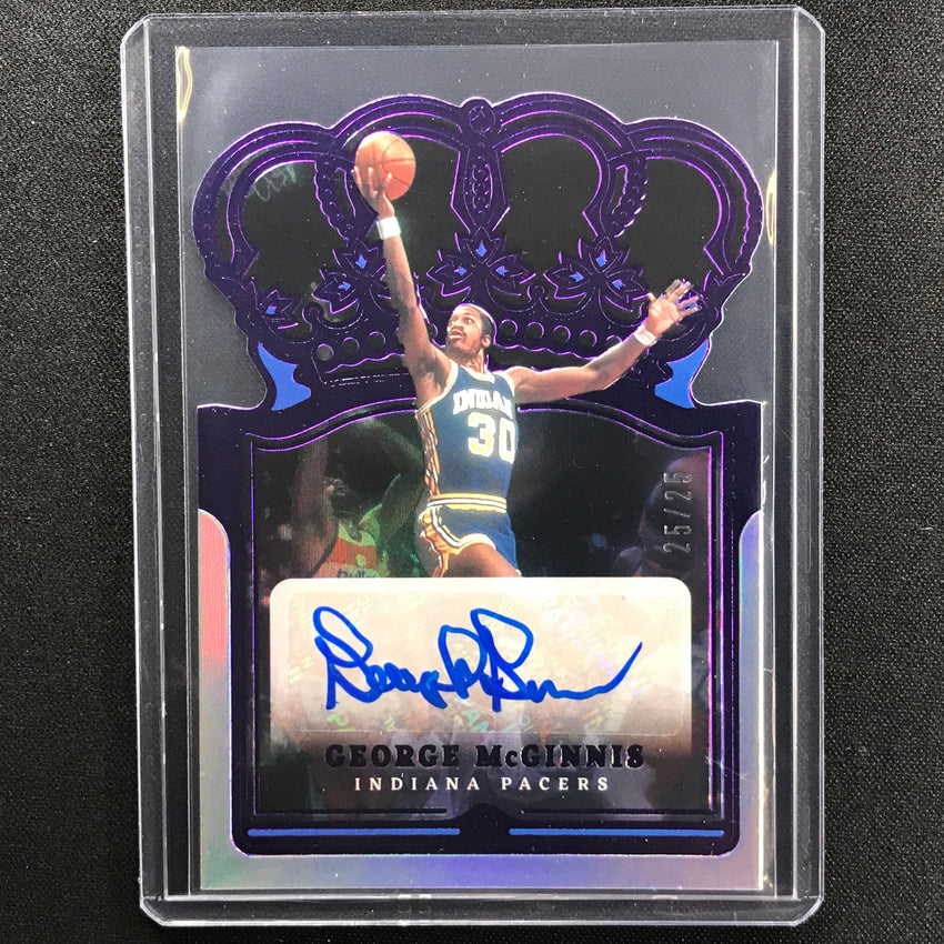 2021-22 Crown Royale George Mcginnis Crown Autographs Die-cut Purple 25/25
