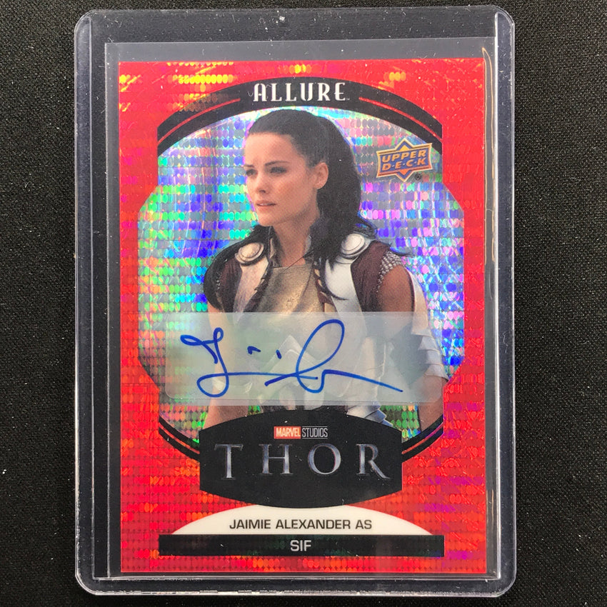 2022 Marvel Allure Jaimie Alexander As Sif Auto Red Rainbow No 8