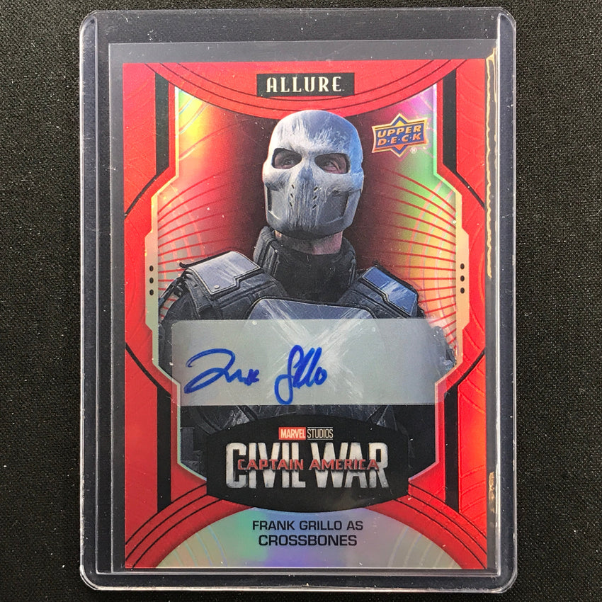 2022 Marvel Allure Frank Grillo As Crossbones High Series Auto Red Rainbow No 110