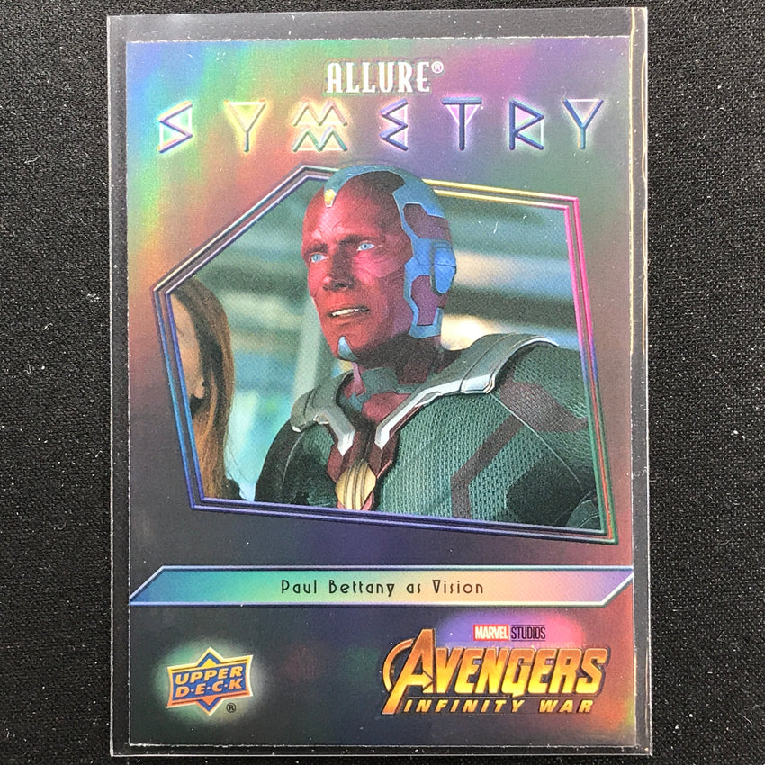 2022 Marvel Allure Paul Bettany As Vision Symmetry Black Base No 27