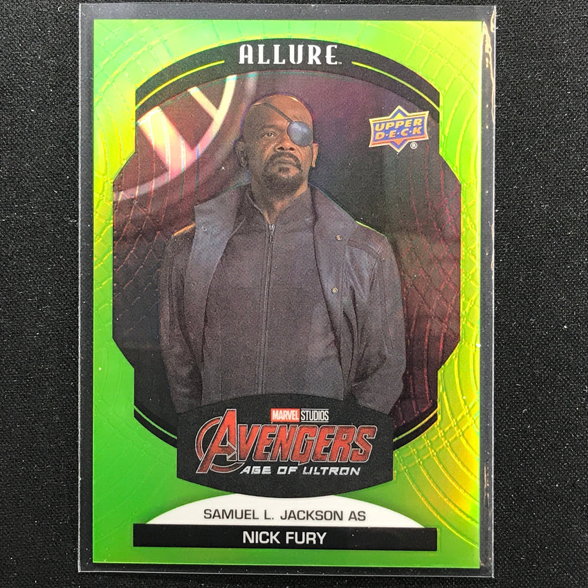 2022 Marvel Allure Samuel L. Jackson As Nick Fury Green Quartz 72/99 No 38