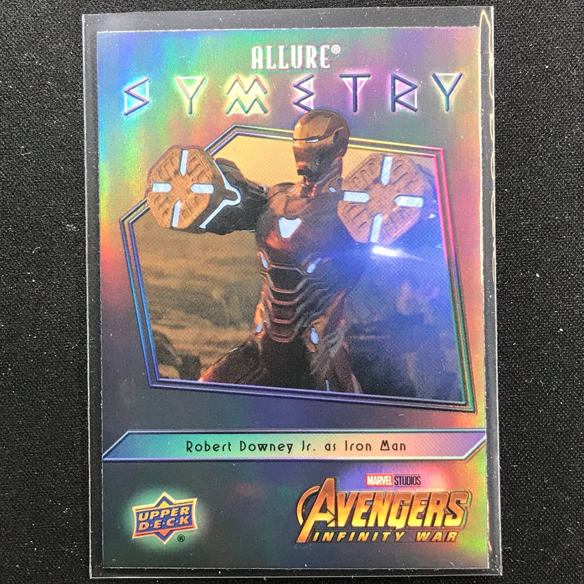 2022 Marvel Allure Robert Downey Jr. As Iron Man Symmetry Black Base No 4