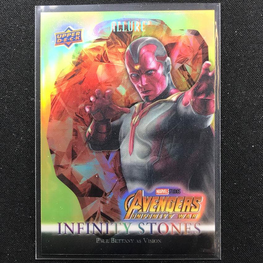 2022 Marvel Allure Paul Bettany Vision Infinity Stones Reality Stone Gold 7/99