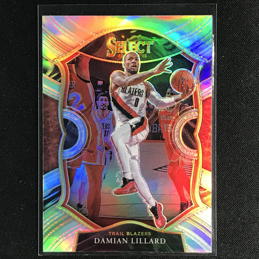 2020-21 Select Damian Lillard Concourse Silver Prizm No 24