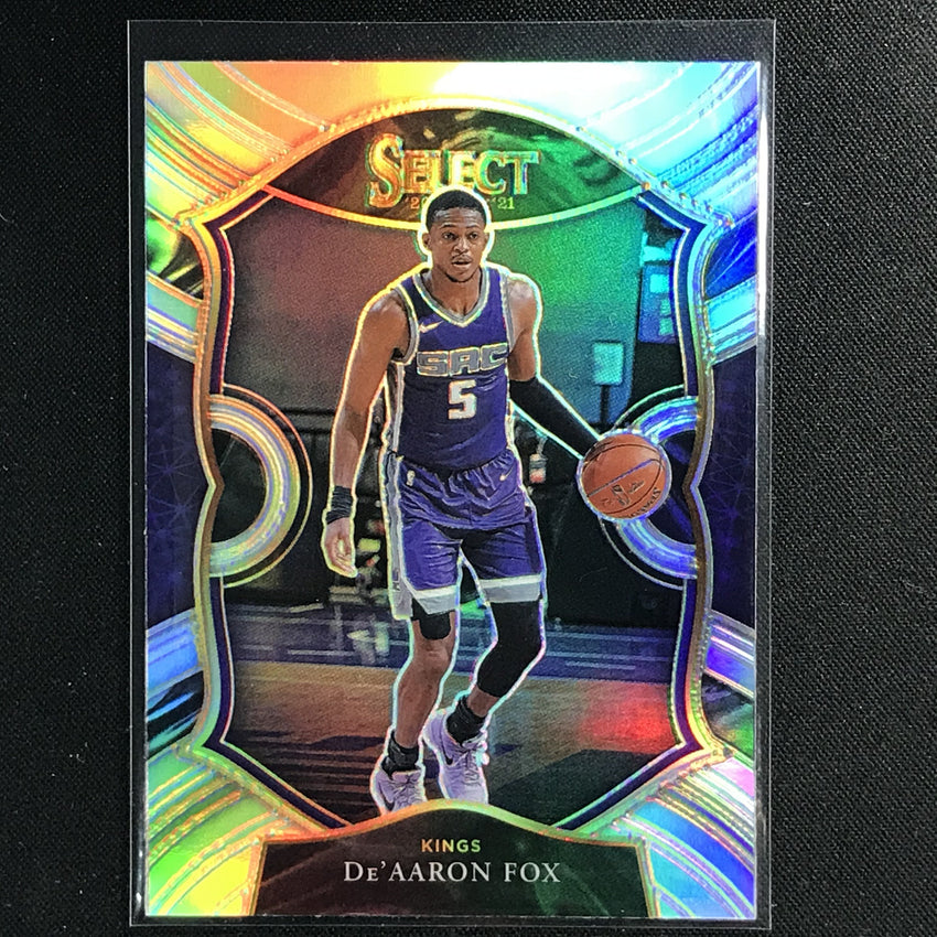 2020-21 Select Deaaron Fox Concourse Silver Prizm No 32