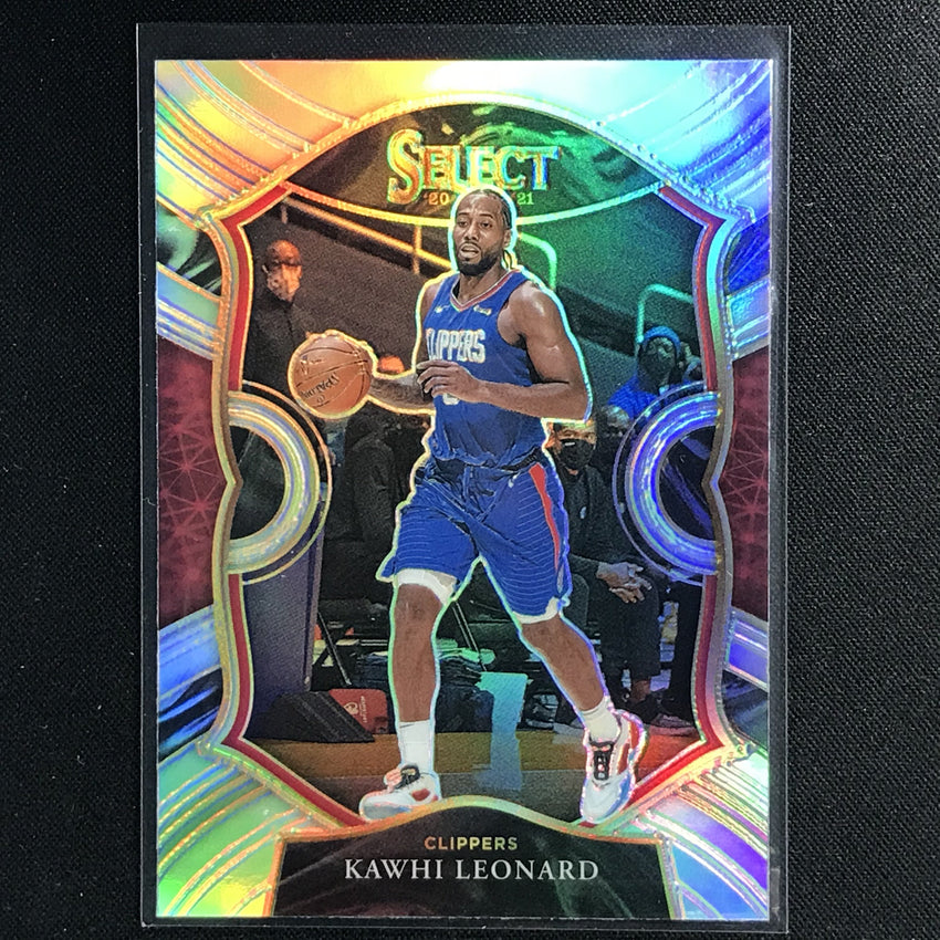 2020-21 Select Kawhi Leonard Concourse Silver Prizm No 37