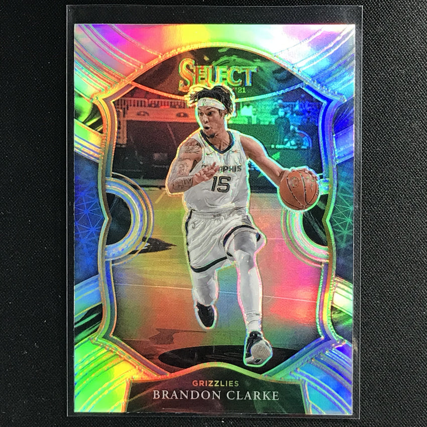 2020-21 Select Brandon Clarke Concourse Silver Prizm No 55
