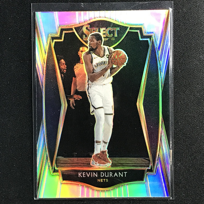 2020-21 Select Kevin Durant Premier Level Silver Prizm No 101