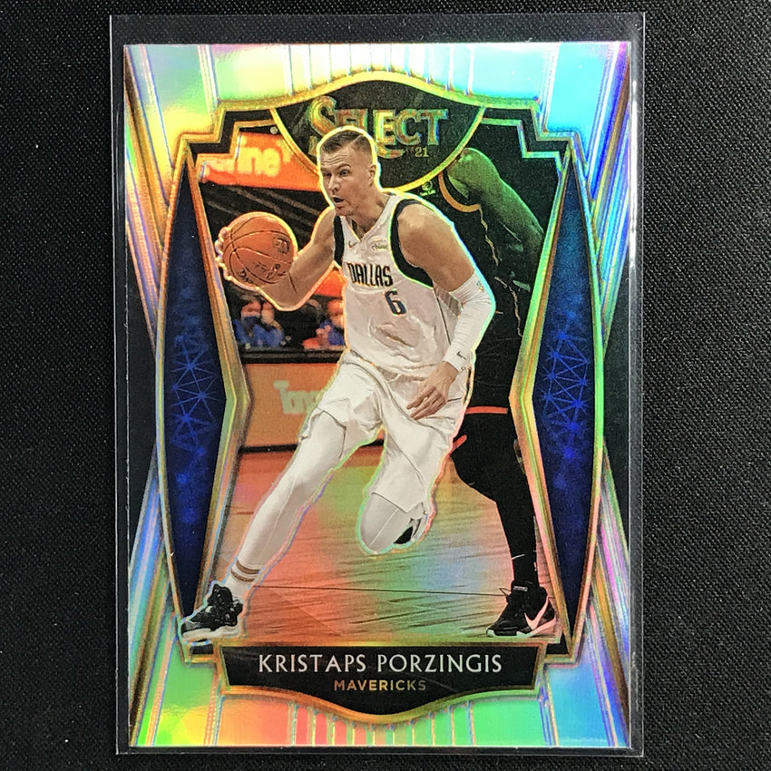 2020-21 Select Kristaps Porzingis Premier Level Silver Prizm No 105