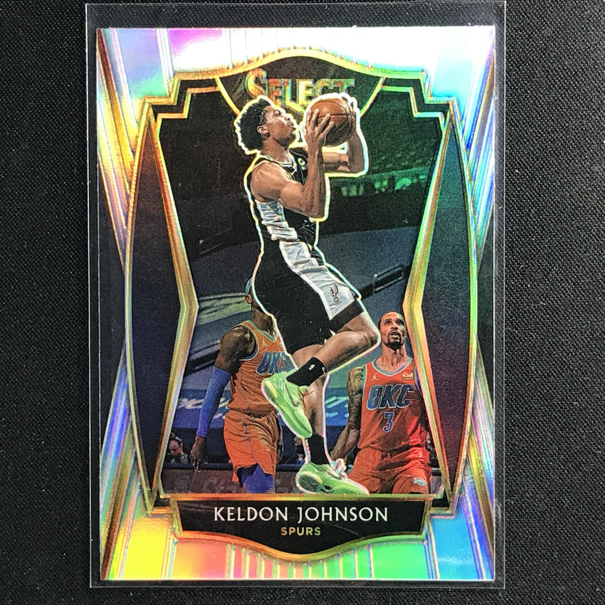 2020-21 Select Keldon Johnson Premier Level Silver Prizm No 148