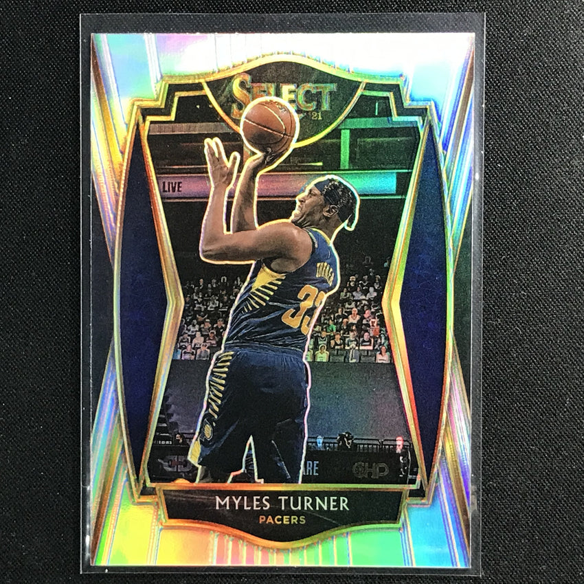 2020-21 Select Myles Turner Premier Level Silver Prizm No 157