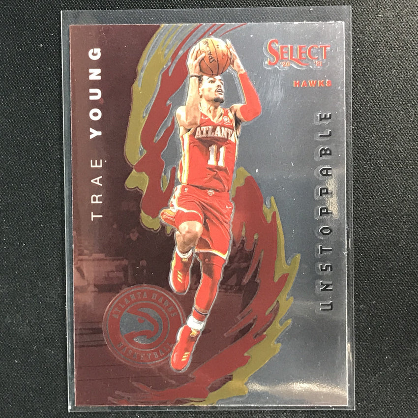 2020-21 Select Trae Young Unstoppable Insert Base No 4