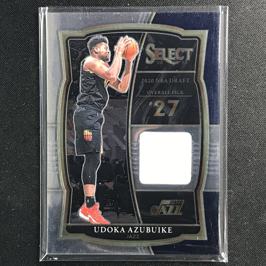 2020-21 Select Udoka Azubuike Draft Selection Rookie Memorabilia Jersey No Azu D