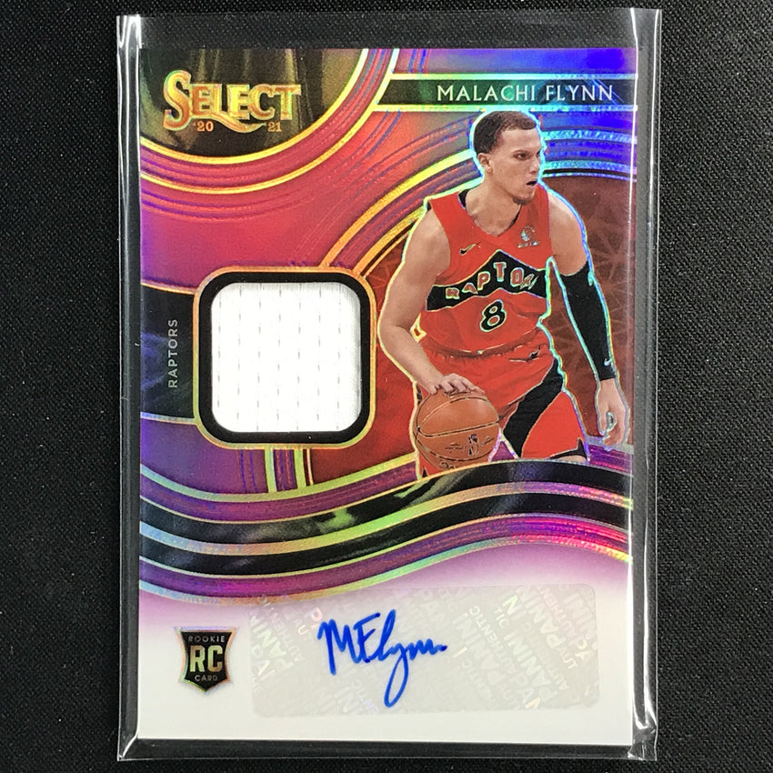 2020-21 Select Malachi Flynn Rookie Jersey Auto Purple 63/99