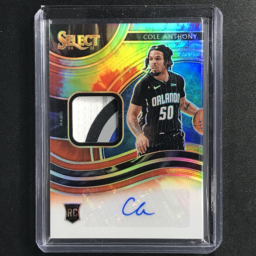 2020-21 Select Cole Anthony Rookie Patch Auto Tie-dye 6/25