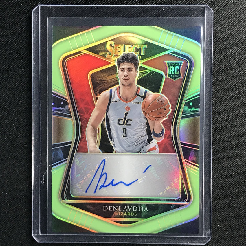 2020-21 Select Deni Avdija Rookie Signatures Auto Neon Green 99/99