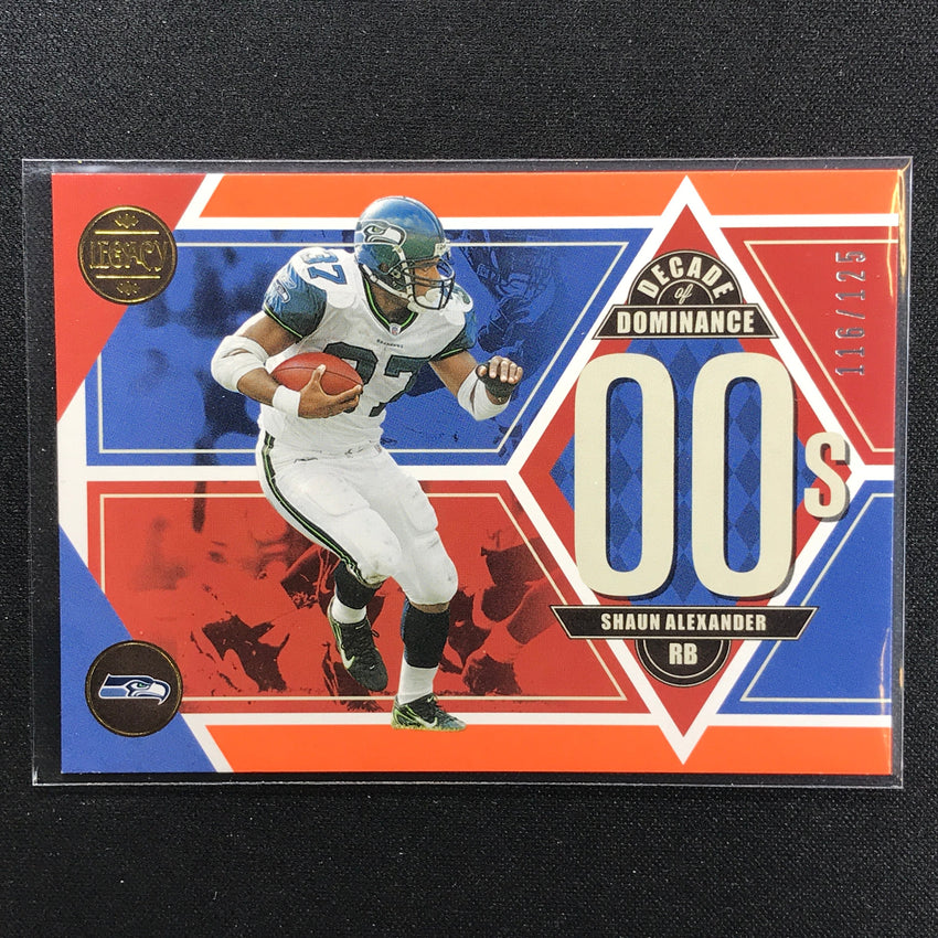2022 Legacy Shaun Alexander Decade Of Dominance Orange 116/125