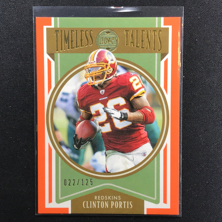 2022 Legacy Clinton Portis Timeless Talents Orange 22/125