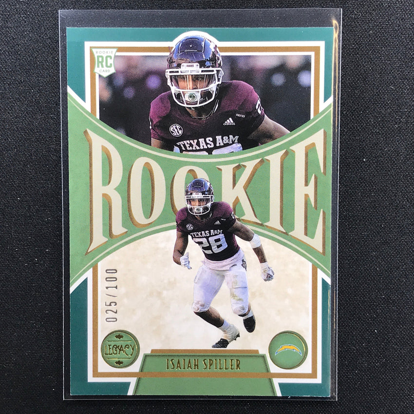 2022 Legacy Isaiah Spiller Rookie Green 25/100