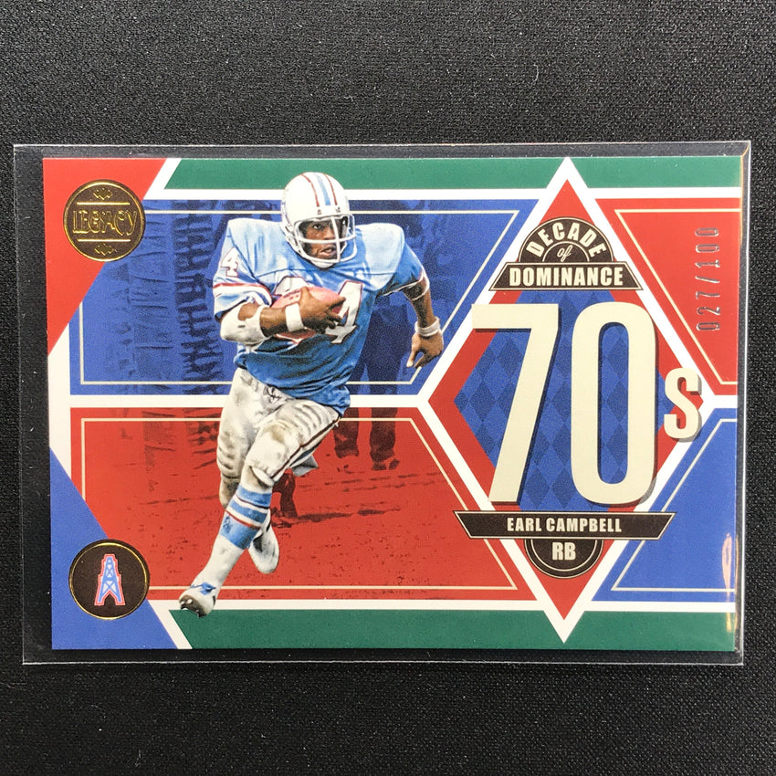 2022 Legacy Earl Campbell Decade Of Dominance Green 27/100