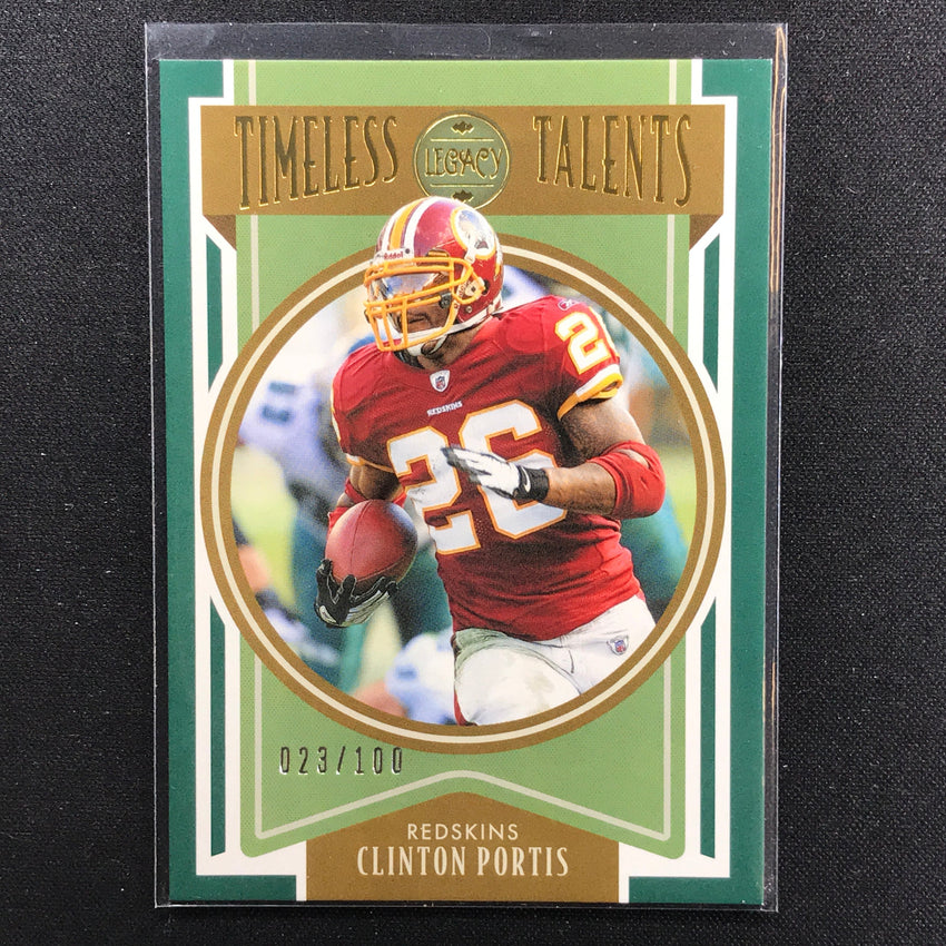 2022 Legacy Clinton Portis Timeless Talents Green 23/100