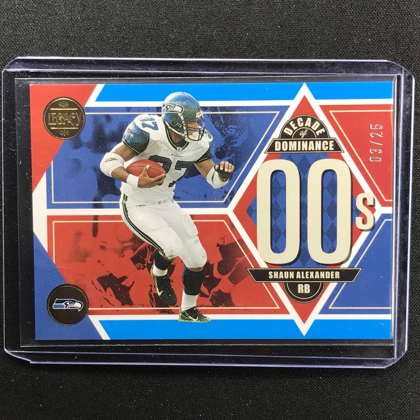 2022 Legacy Shaun Alexander Decade Of Dominance Indigo 3/25