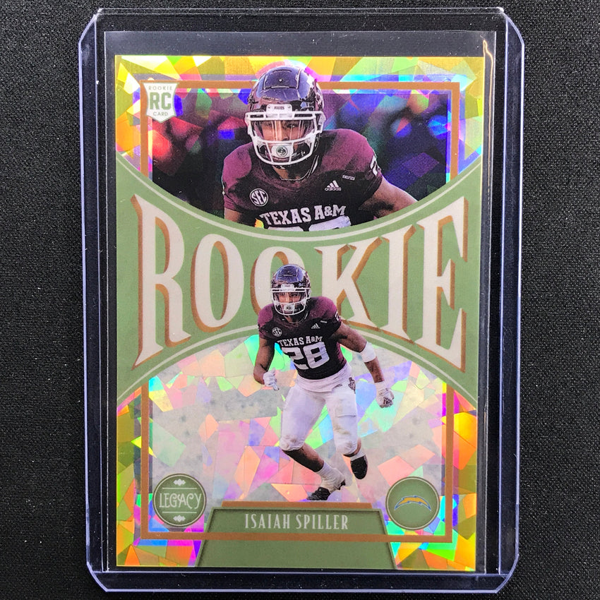 2022 Legacy Isaiah Spiller Rookie Premium Edition Yellow Diamond 21/25