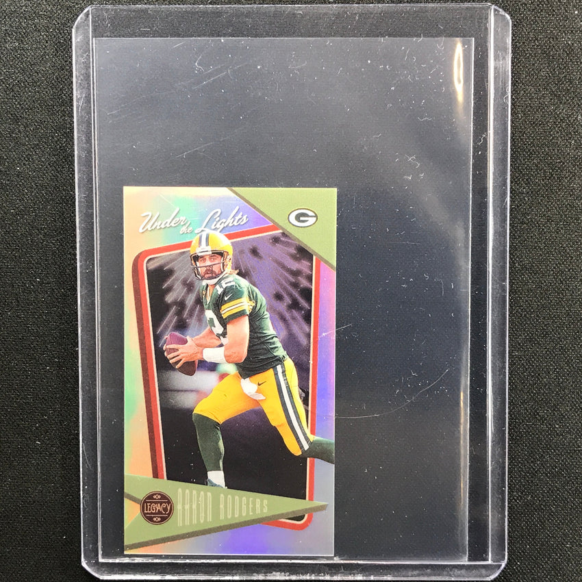 2022 Legacy Aaron Rodgers Under The Lights Mini Silver Prizm No 25