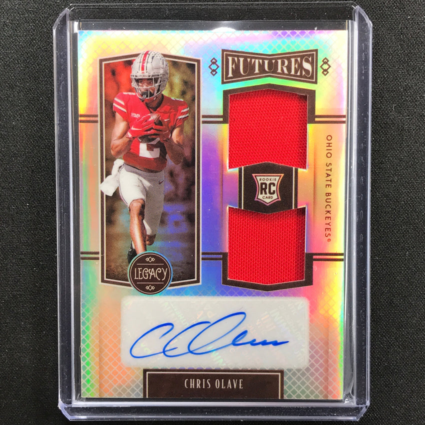 2022 Legacy Chris Olave Futures Dual Rookie Jersey Auto Silver Prizm 50/199