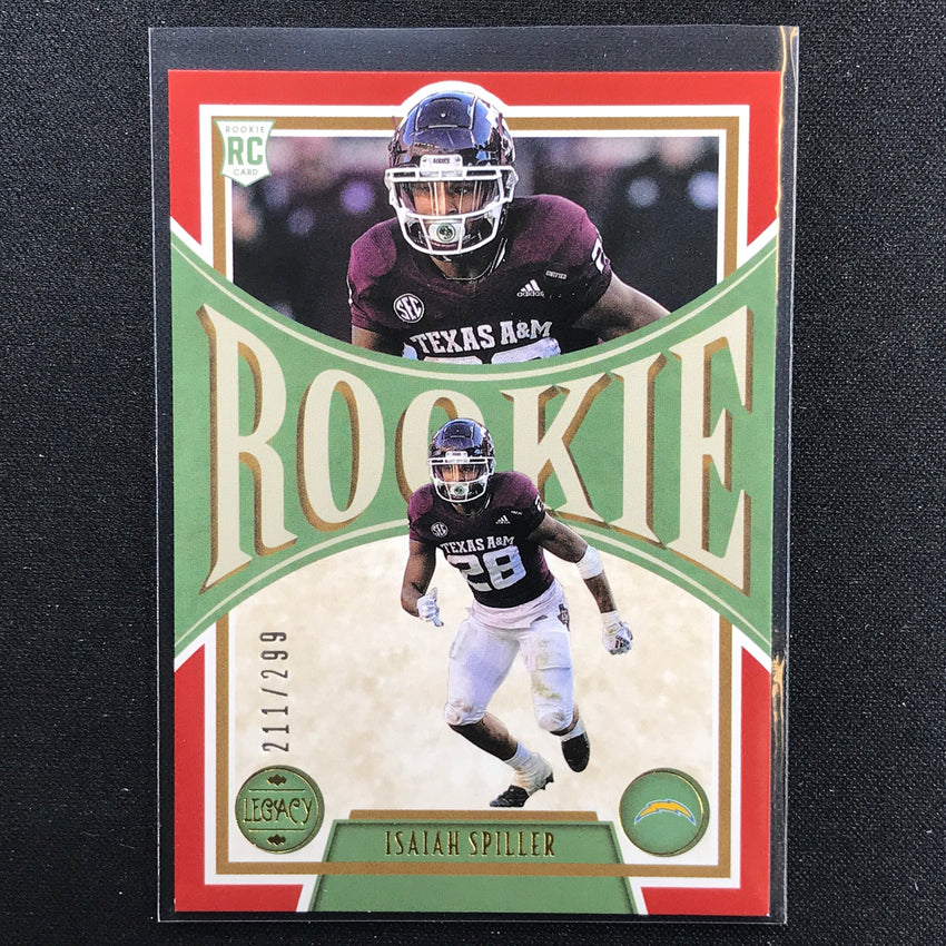 2022 Legacy Isaiah Spiller Rookie Red 211/299