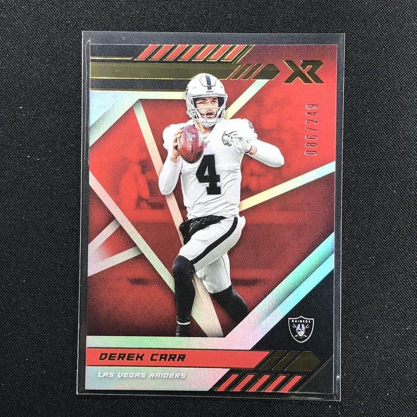 2020 XR Football DEREK CARR Red 86/249-Cherry Collectables