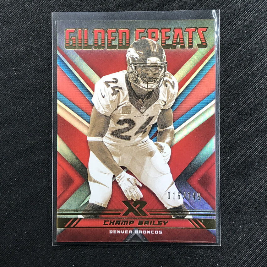 2020 XR Football CHAMP BAILEY Gilded Greats Red 16/149-Cherry Collectables
