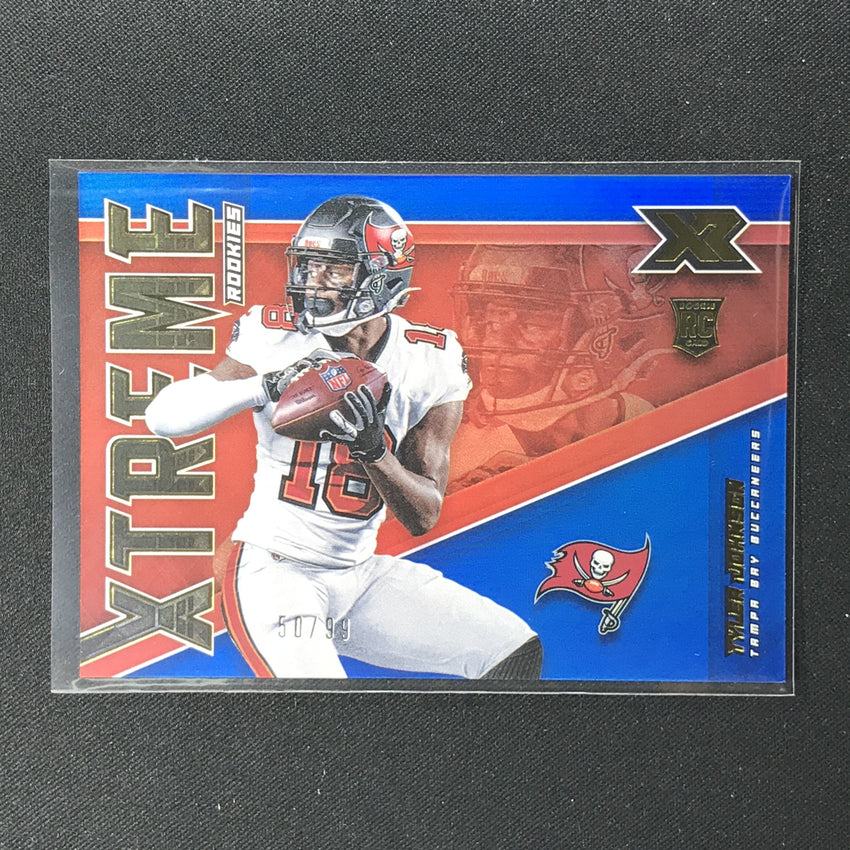 2020 XR Football TYLER JOHNSON Xtreme Rookies Blue 50/99-Cherry Collectables