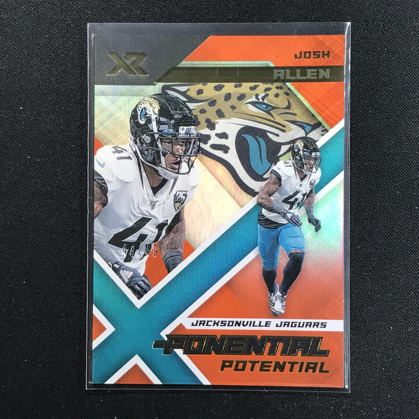 2020 XR Football JOSH ALLEN X-Ponential Potential Orange 44/49-Cherry Collectables