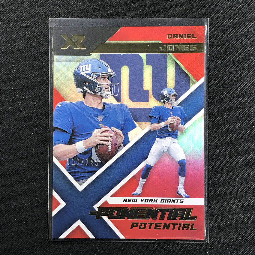2020 XR Football DANIEL JONES X-Ponential Potential Red 18/149-Cherry Collectables