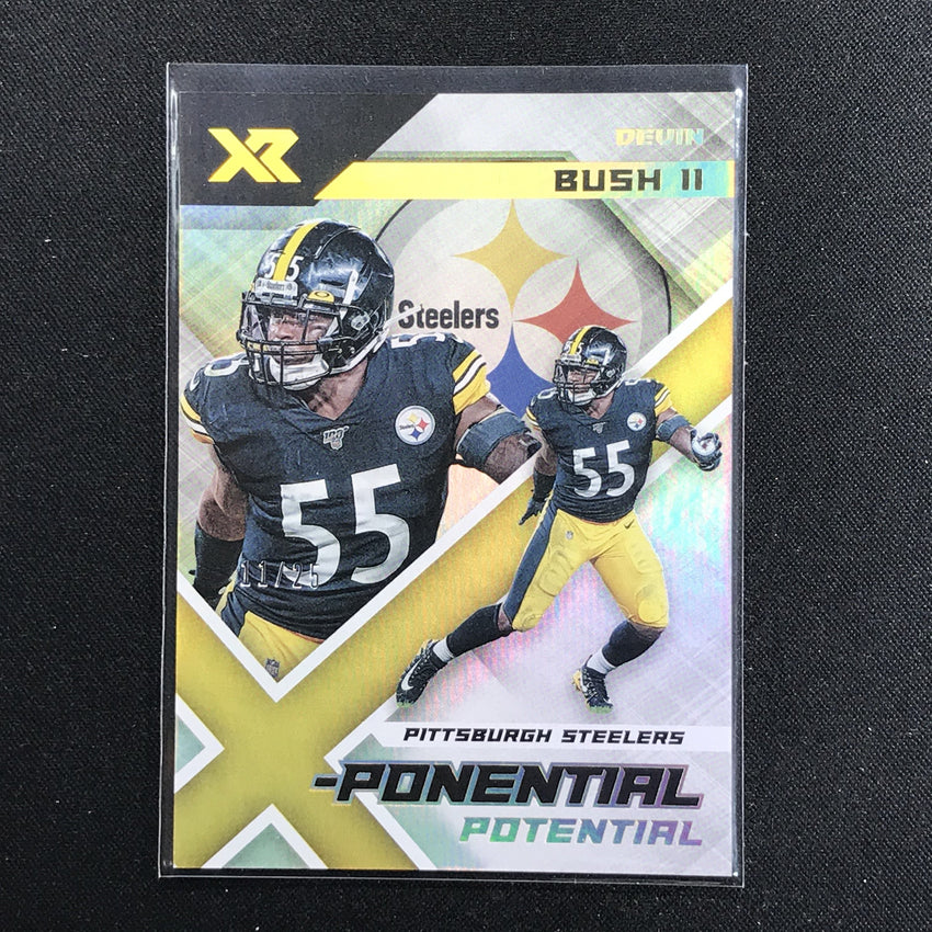 2020 XR Football DEVIN BUSH X-Ponential Potential White 11/25-Cherry Collectables