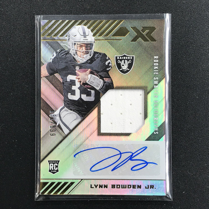 2020 XR Football LYNN BOWDEN JR Rookie Swatch Auto 151/199-Cherry Collectables