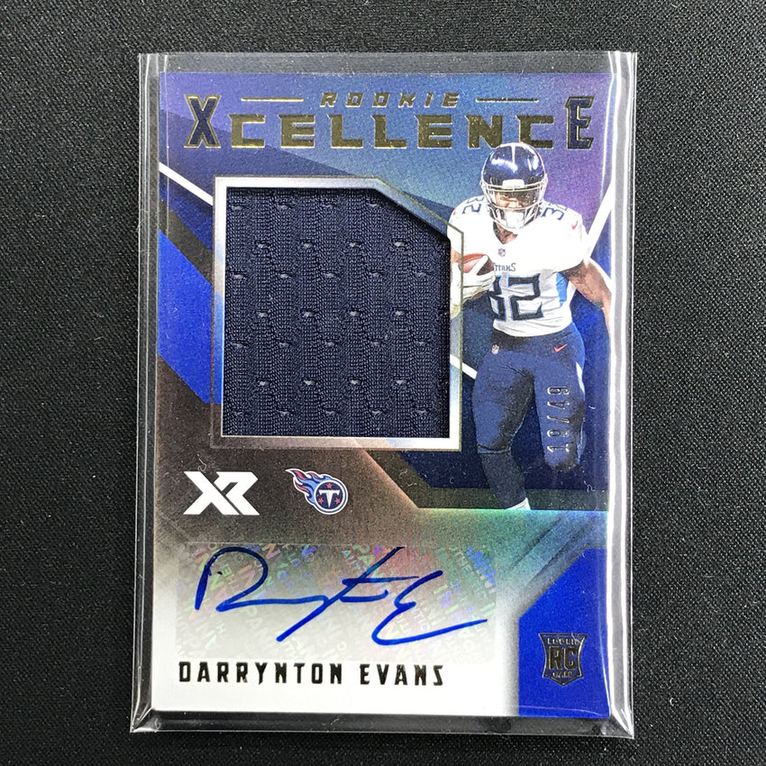 2020 XR Football DARRYNTON EVANS Rookie Xcellence Patch Auto 19/49-Cherry Collectables