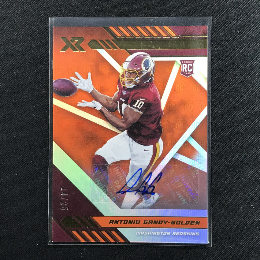 2020 XR Football ANTONIO GANDY GOLDEN Orange Rookie Auto 14/25-Cherry Collectables