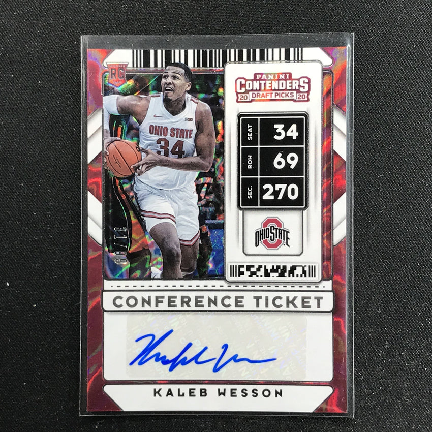 2020 Contenders Draft Picks KALEB WESSON Conference Ticket Auto 31/99-Cherry Collectables