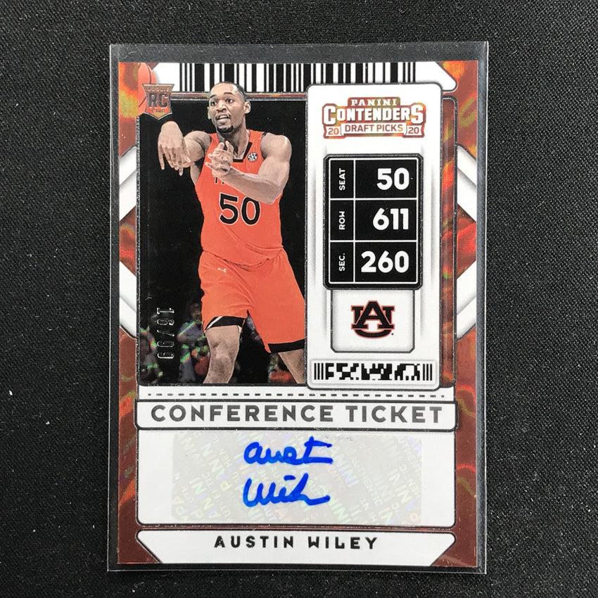 2020 Contenders Draft Picks AUSTIN WILEY Conference Ticket Auto 16/99-Cherry Collectables