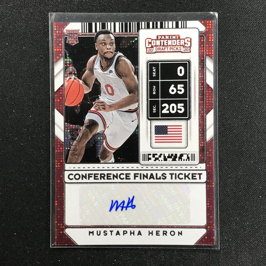 2020 Contenders Draft Picks MUSTAPHA HERON Conference Finals Auto 26/75-Cherry Collectables
