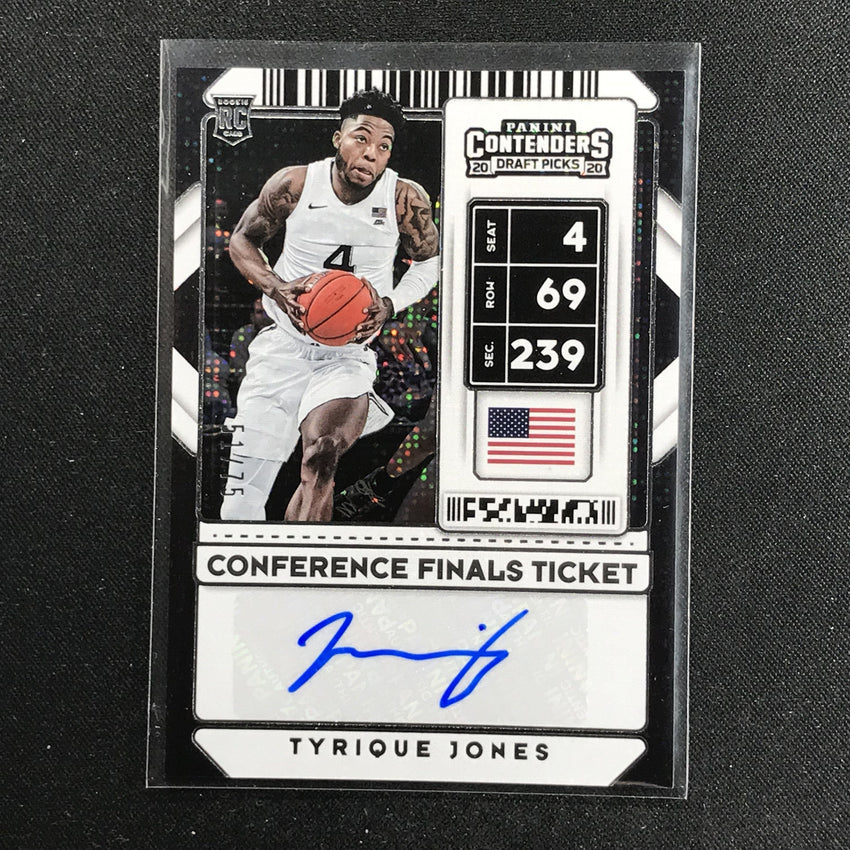 2020 Contenders Draft Picks TYRIQUE JONES Conference Finals Auto 51/75-Cherry Collectables