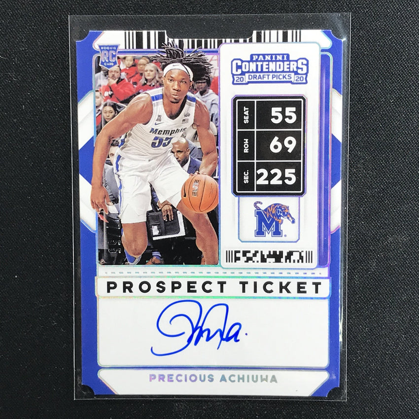 2020 Contenders Draft Picks PRECIOUS ACHIUWA Stub Prospect Auto 27/55-Cherry Collectables