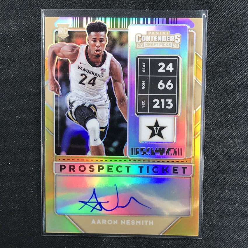 2020 Contenders Draft Picks AARON NESMITH Prospect Ticket Auto Gold 4/10-Cherry Collectables