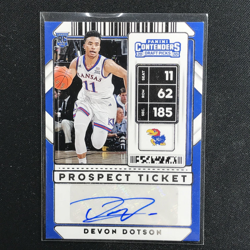 2020 Contenders Draft Picks DEVON DOTSON Prospect Ticket Auto #91 (A)-Cherry Collectables