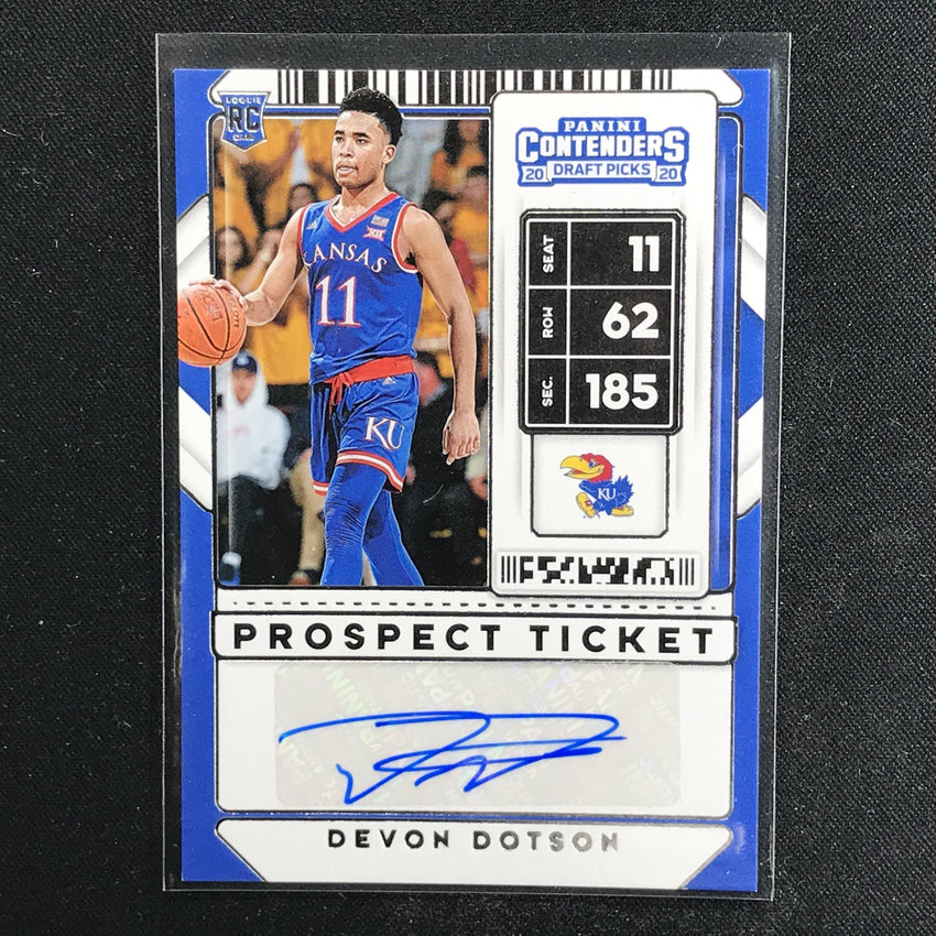 2020 Contenders Draft Picks DEVON DOTSON Prospect Ticket Auto #91 (B)-Cherry Collectables