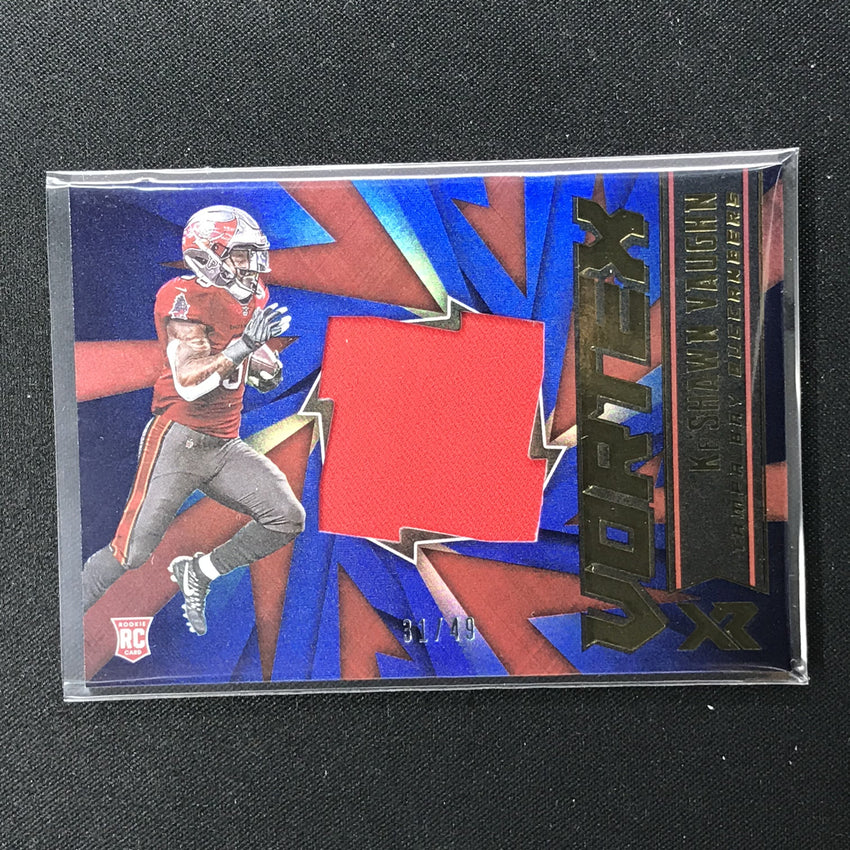 2020 XR Football KE'SHAWN VAUGHN Rookie Vortex Jersey 31/49-Cherry Collectables